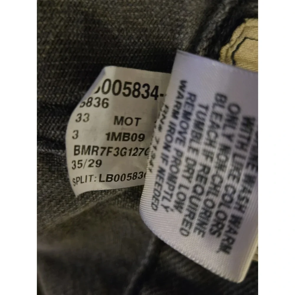 LL Bean Mens 35x29 Denim Jeans Faded‎ Black Classic Fit Straight Leg